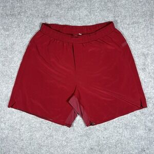 Lululemon Surge Shorts Mens Size Medium Caliente Red Linerless 7"‎ Active